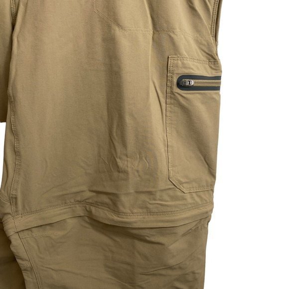 LL Bean Convertible Cargo Pants Mens Size 40x30 Khaki Stretch Outdoors Hiking - Picture 4 of 7